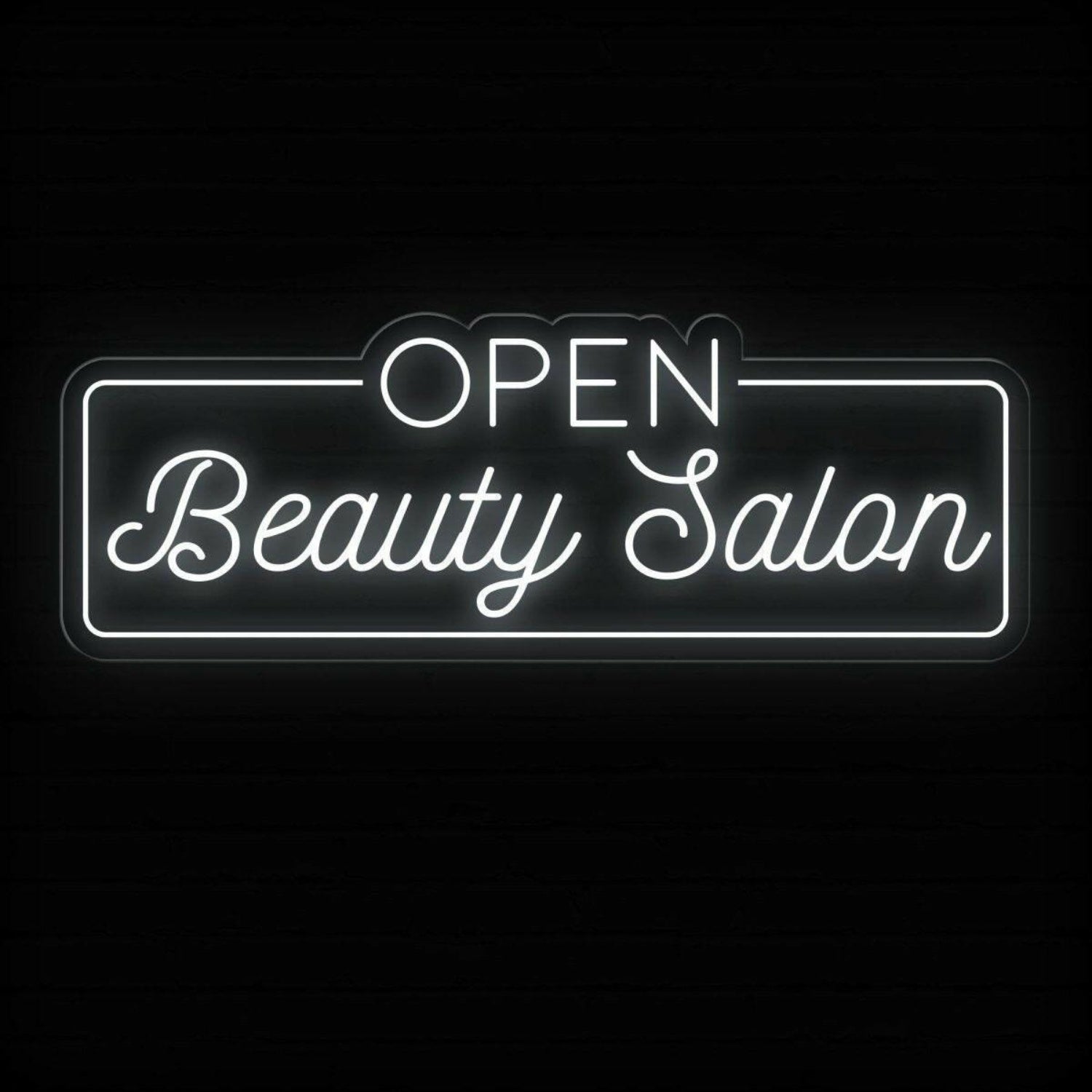 Open Beauty Salon Warm White Led Neon Sign Elegant Salon Entrance Decor | Shineneon