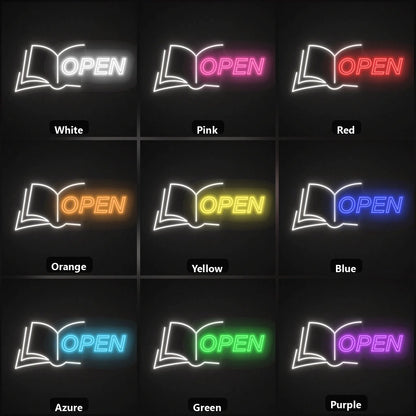 Open Book LED Neon Sign Garage Man Cave Neon Sign - Shineneon