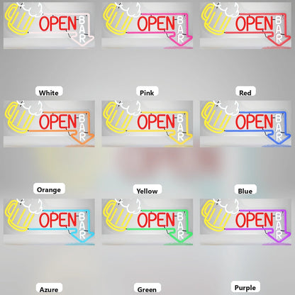 Open Business LED Neon Sign Business Sign Business Sign - 05 Color Grid