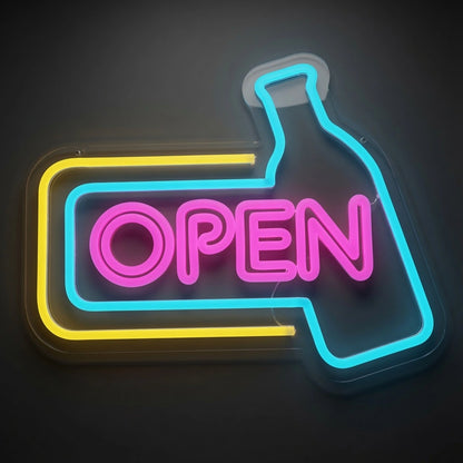Open Business LED Neon Sign Wall Art Business Sign - 01 Original Product Image