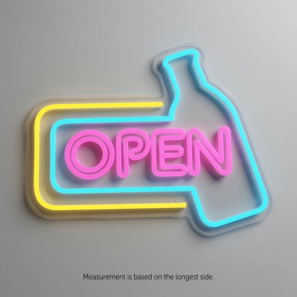 Open Business LED Neon Sign Wall Art Business Sign - 04 Size Image