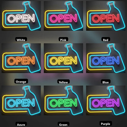 Open Business LED Neon Sign Wall Art Business Sign - 05 Color Grid