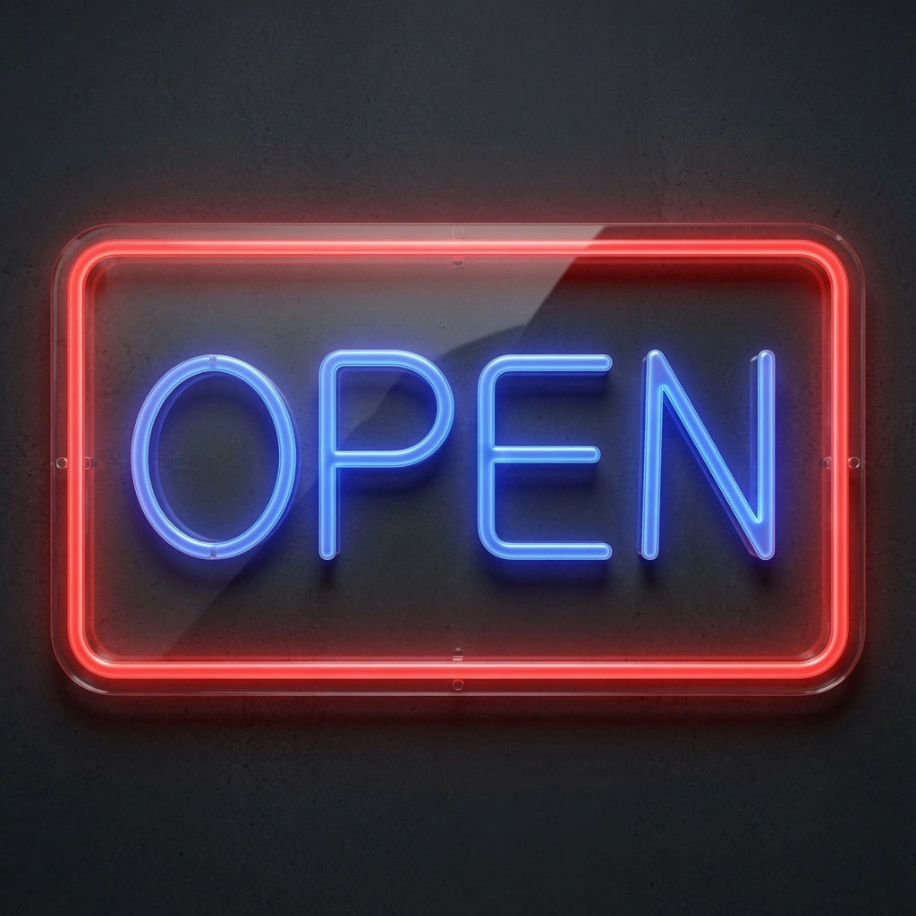Open Business LED Neon Sign Wall Decor - 02 High-Converting Product Image
