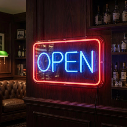 Open Business LED Neon Sign Wall Decor - 03 Real Lifestyle Scene