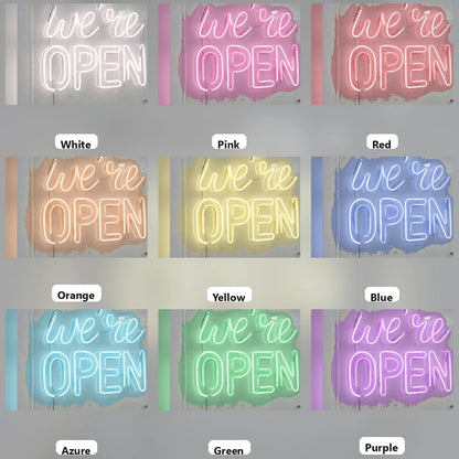 Open Business LED Neon Sign Wall Decor Business Sign - 05 Color Grid