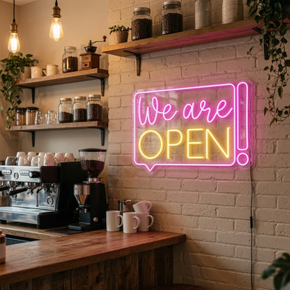 Open Business LED Neon Sign Wall Decor Wall Art Wall Art - 03 Real Lifestyle Scene