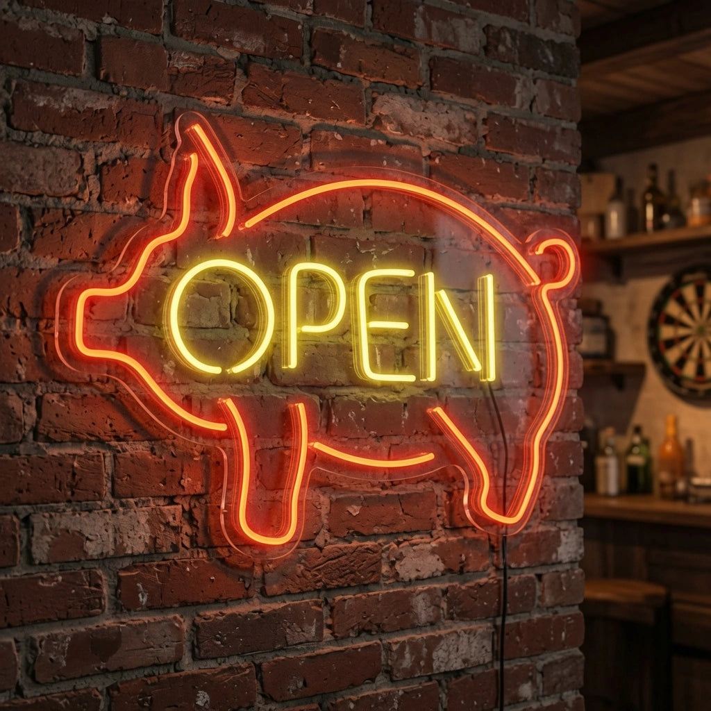 Open Cafe Wall Art LED Neon Sign - 03 Real Lifestyle Scene