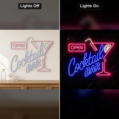 Open Cocktail Bar Man Cave LED Neon Sign Man Cave Neon Sign - Shineneon