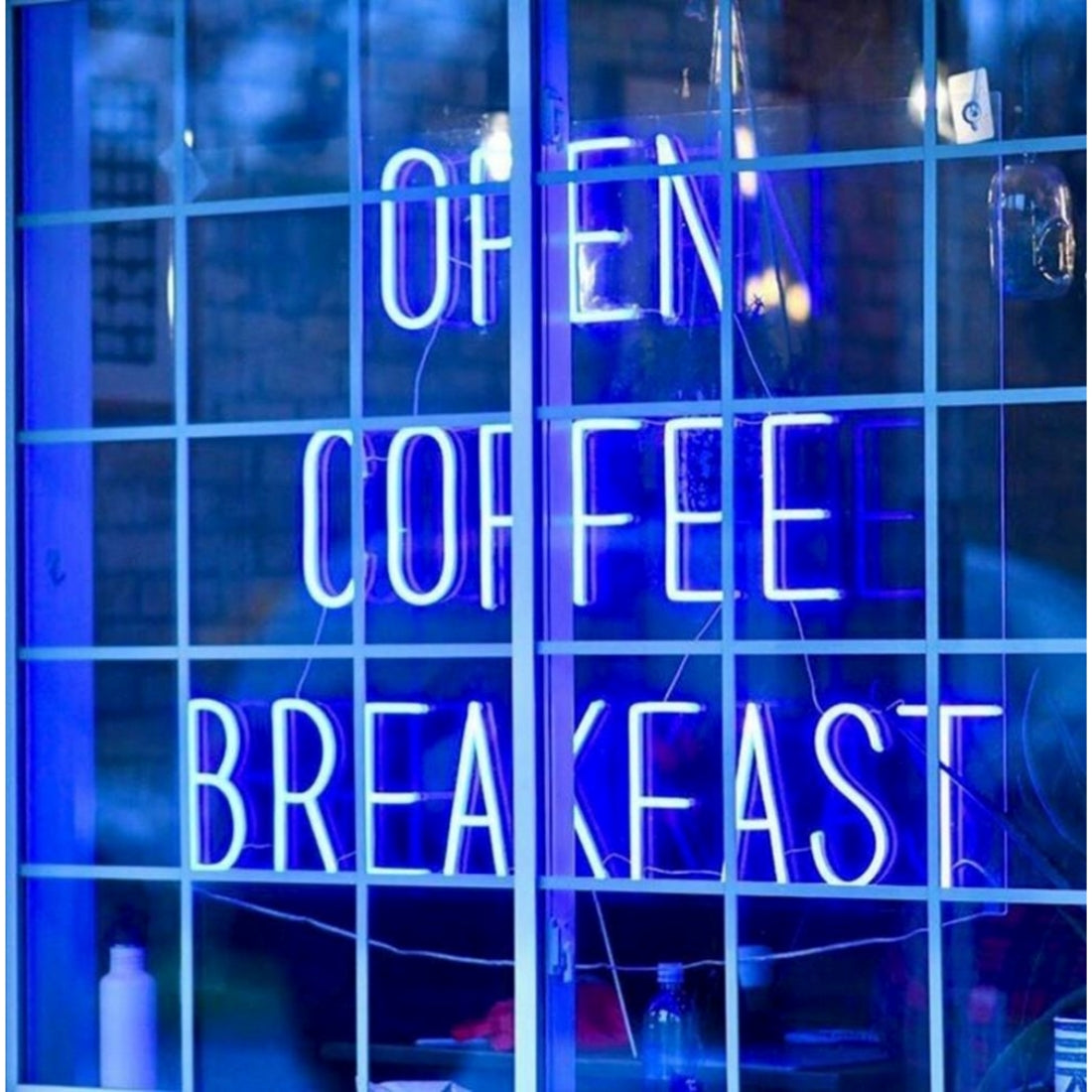 Open Coffee Breakfast Led Sign Business Neon Sign