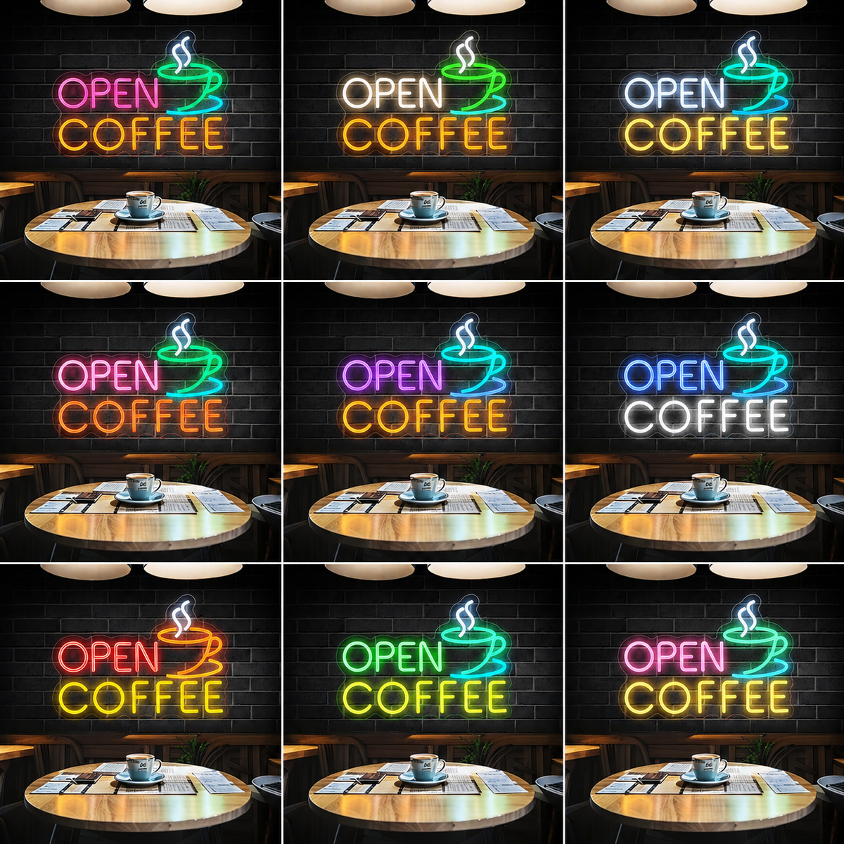 Open Coffee LED Neon Sign - Shineneon