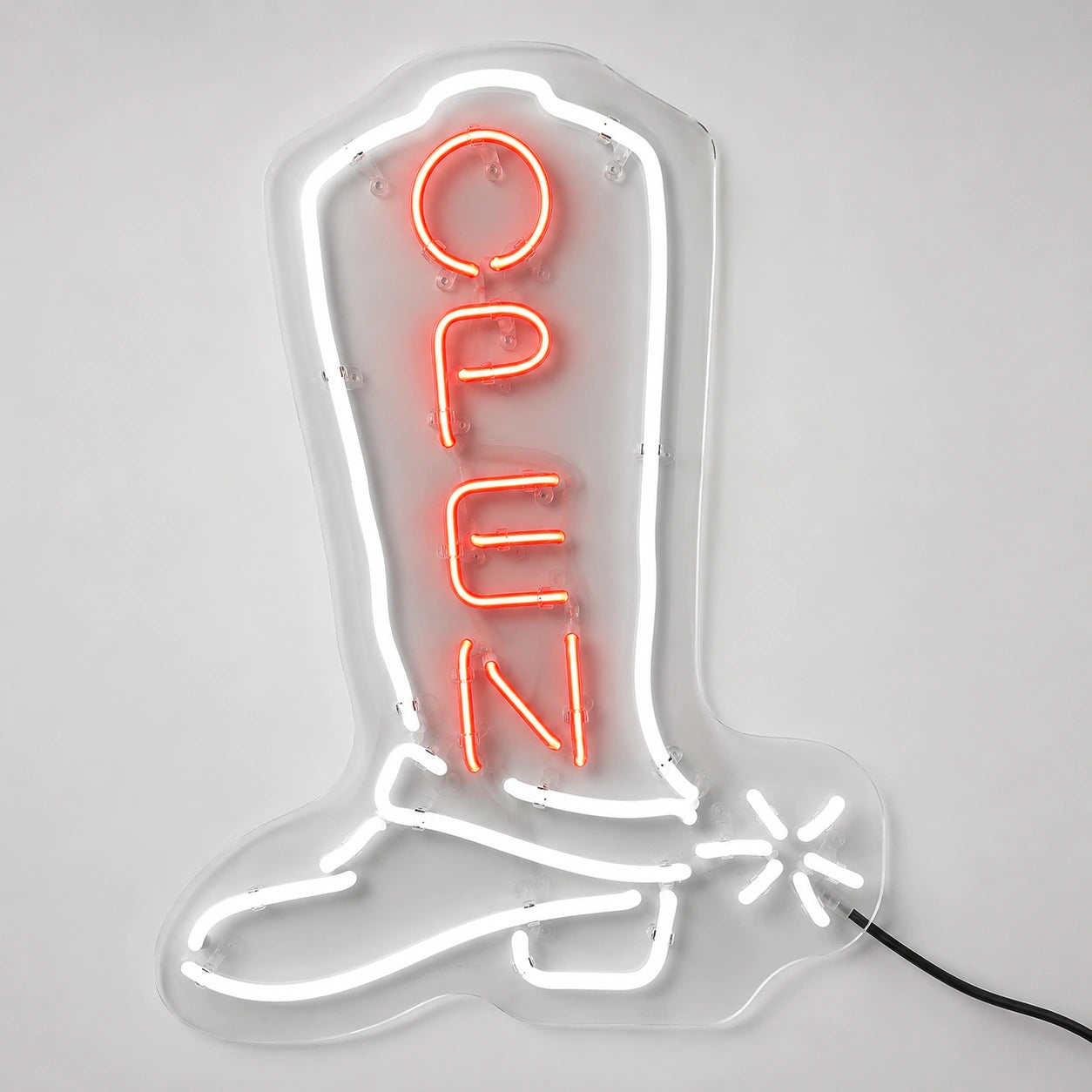 Open Cowboy Boot Neon Sign LED Neon Sign main product image
