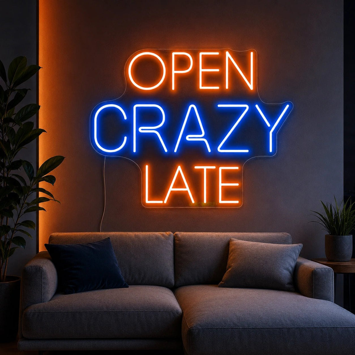 Open Crazy Late LED Neon Sign - Shineneon