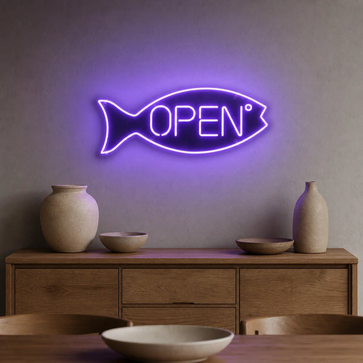Open Fish LED Neon Sign - Shineneon