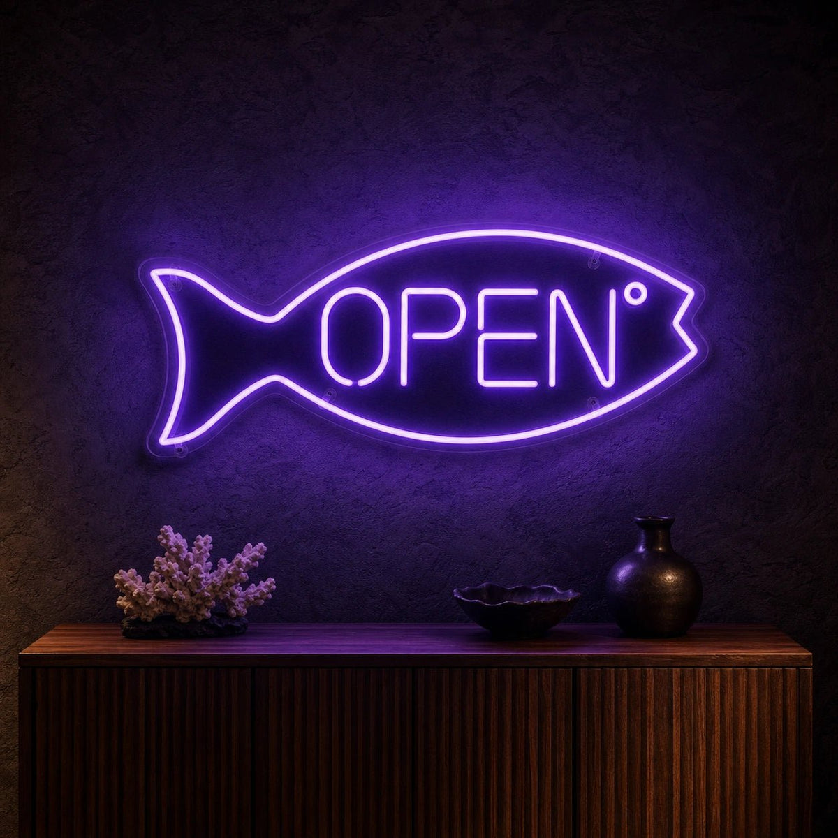 Open Fish LED Neon Sign - Shineneon