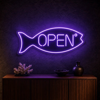 Open Fish LED Neon Sign - Shineneon