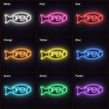 Open Fish LED Neon Sign - Shineneon