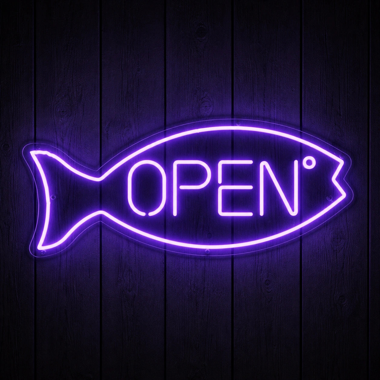 Open Fish LED Neon Sign Garage Man Cave Neon Sign main product image