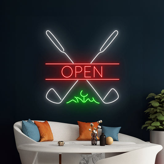 Open Golf Neon Sign