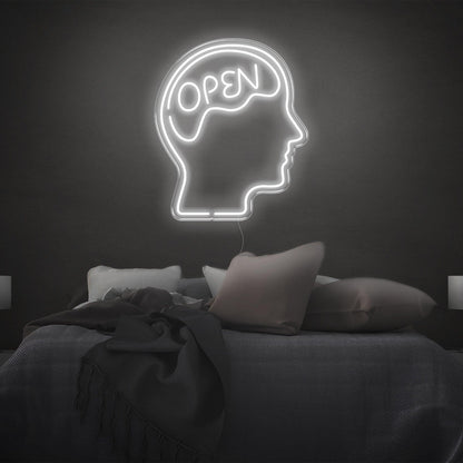 Open Head Brain Design Yellow Led Neon Sign For Modern Bedroom Wall Art | Shineneon