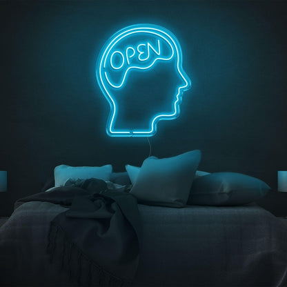 Open Head Brain Design Yellow Led Neon Sign For Modern Bedroom Wall Art | Shineneon
