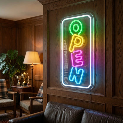 Open Interior Wall Art LED Neon Sign - 03 Real Lifestyle Scene