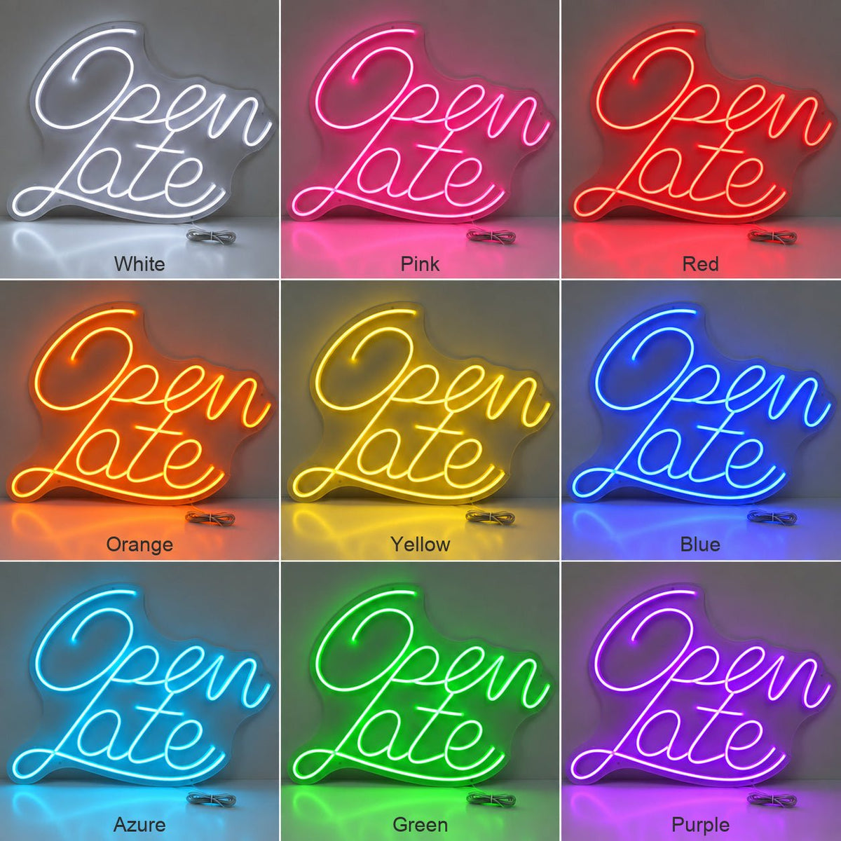 Open Late Script LED Neon Sign - Shineneon