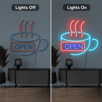 Open LED Neon Sign Coffee Shop Neon Sign - Shineneon