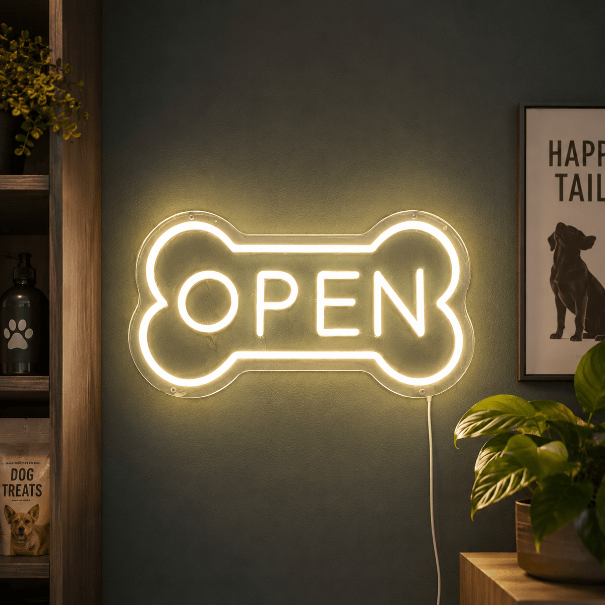 Open LED Neon Sign Dog Neon Sign - Shineneon