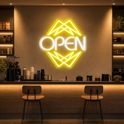Open LED Neon Sign Garage Man Cave Neon Sign size image