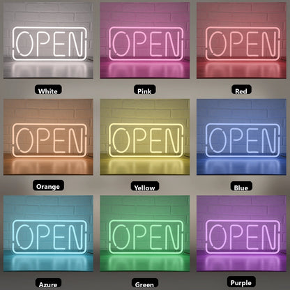 Open LED Neon Sign Home Decor - 05 Color Grid