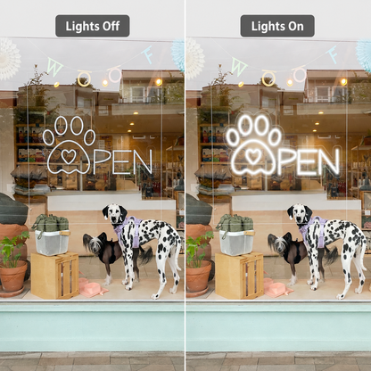 Open LED Neon Sign Home Decor Wall Neon Sign - 06 Day Night Comparison