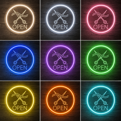 Open LED Neon Sign Home Wall Art Wall Neon Sign - 05 Color Grid