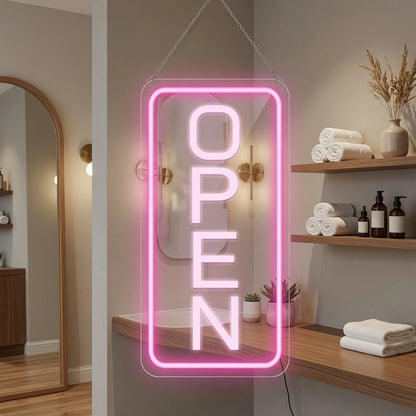 Open LED Neon Sign Wall Art - 03 Real Lifestyle Scene