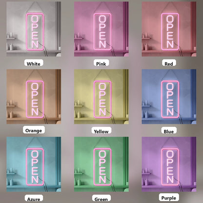 Open LED Neon Sign Wall Art - 05 Color Grid