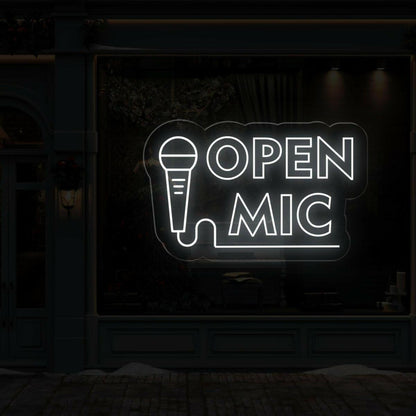 Open Mic Neon Sign Led Light Decor | Shineneon