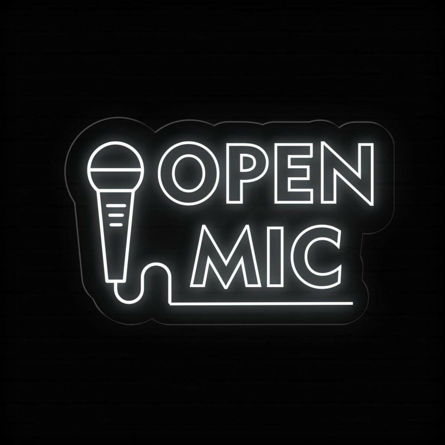 Open Mic Neon Sign Led Light Decor | Shineneon