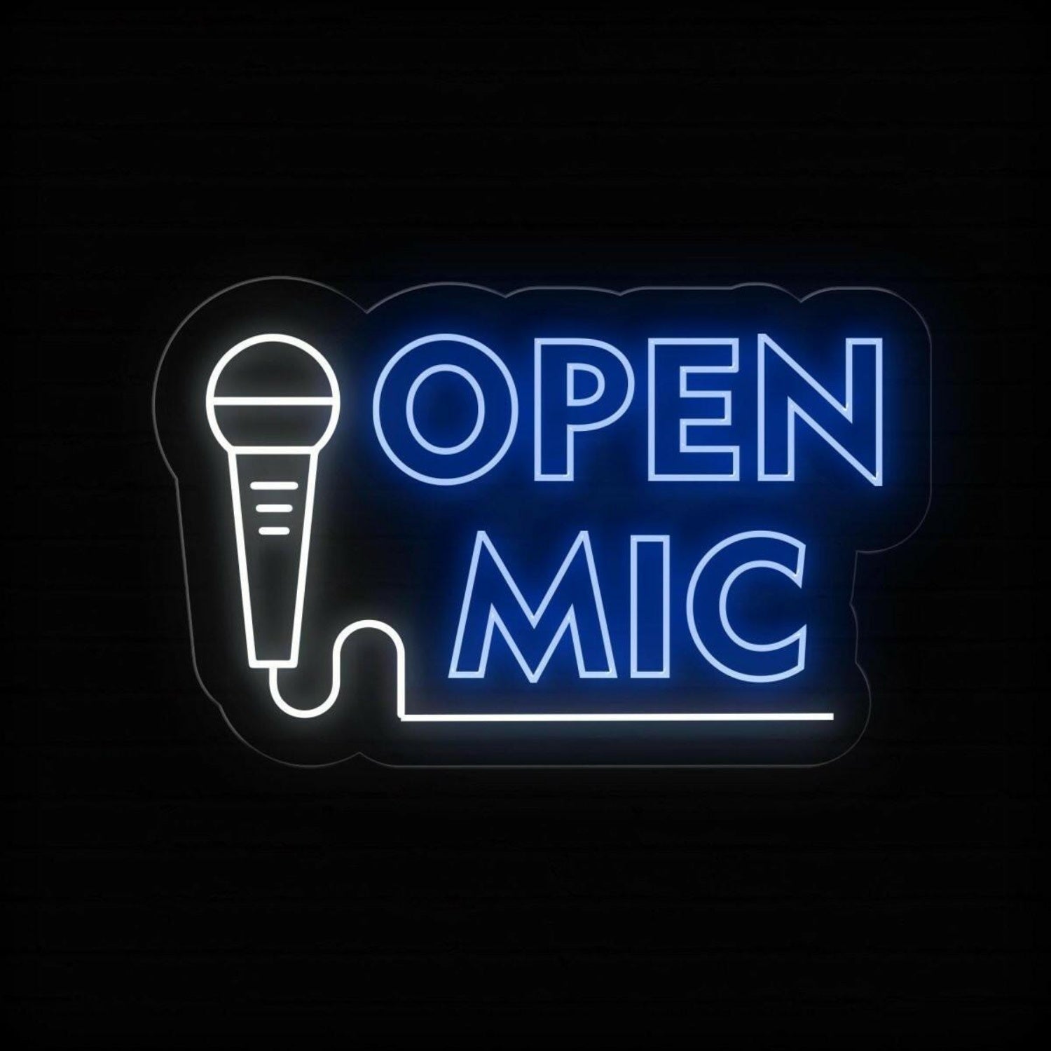 Open Mic Neon Sign Led Light Decor | Shineneon