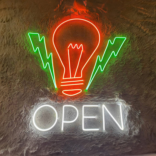 Open Neon Signs Handmade Custom Led Neon Sign Open Decor