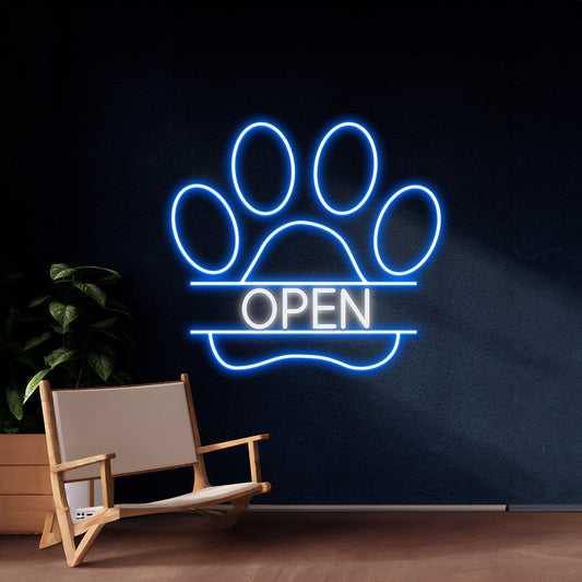 Open Paw Led Sign