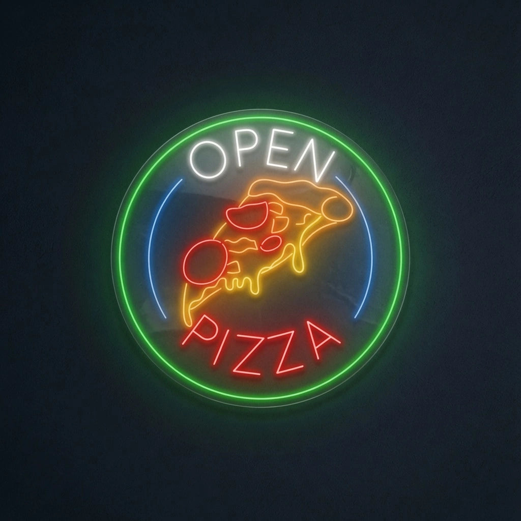 Open Pizza LED Neon Sign - 01 Original Product Image