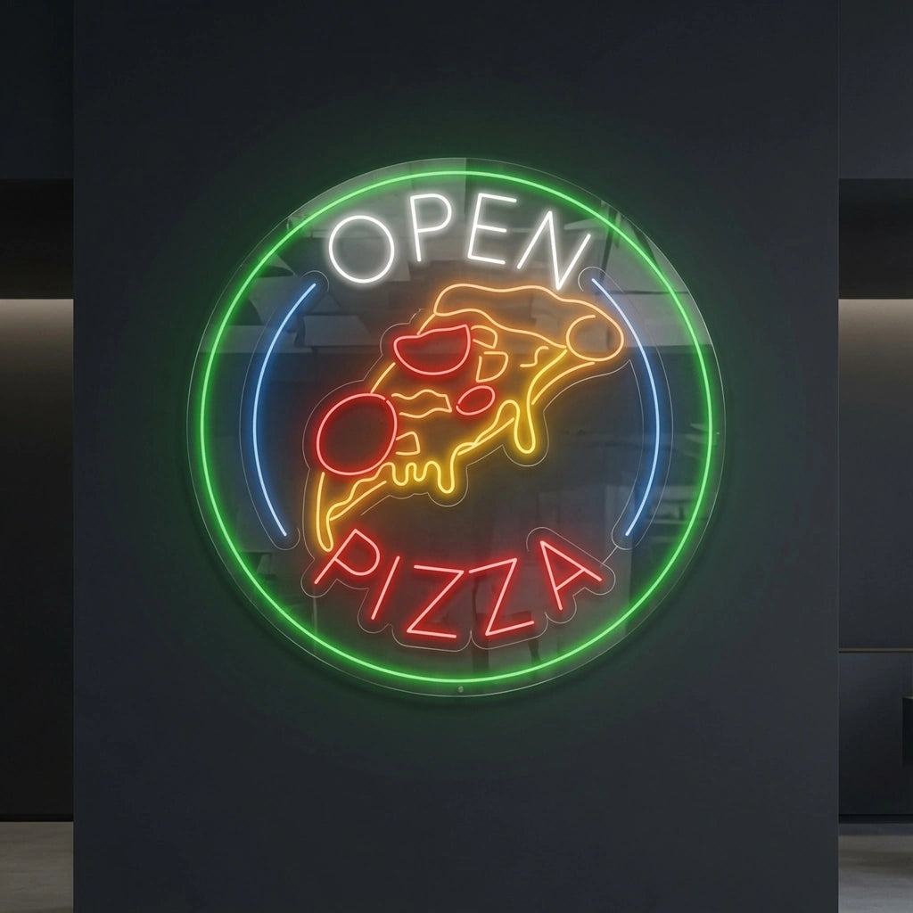 Open Pizza LED Neon Sign - 04 Size Image