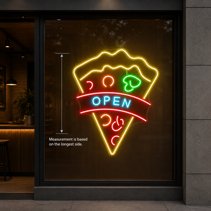 Open Pizza Shop LED Neon Sign Pizza Neon Sign - 04 Size Image