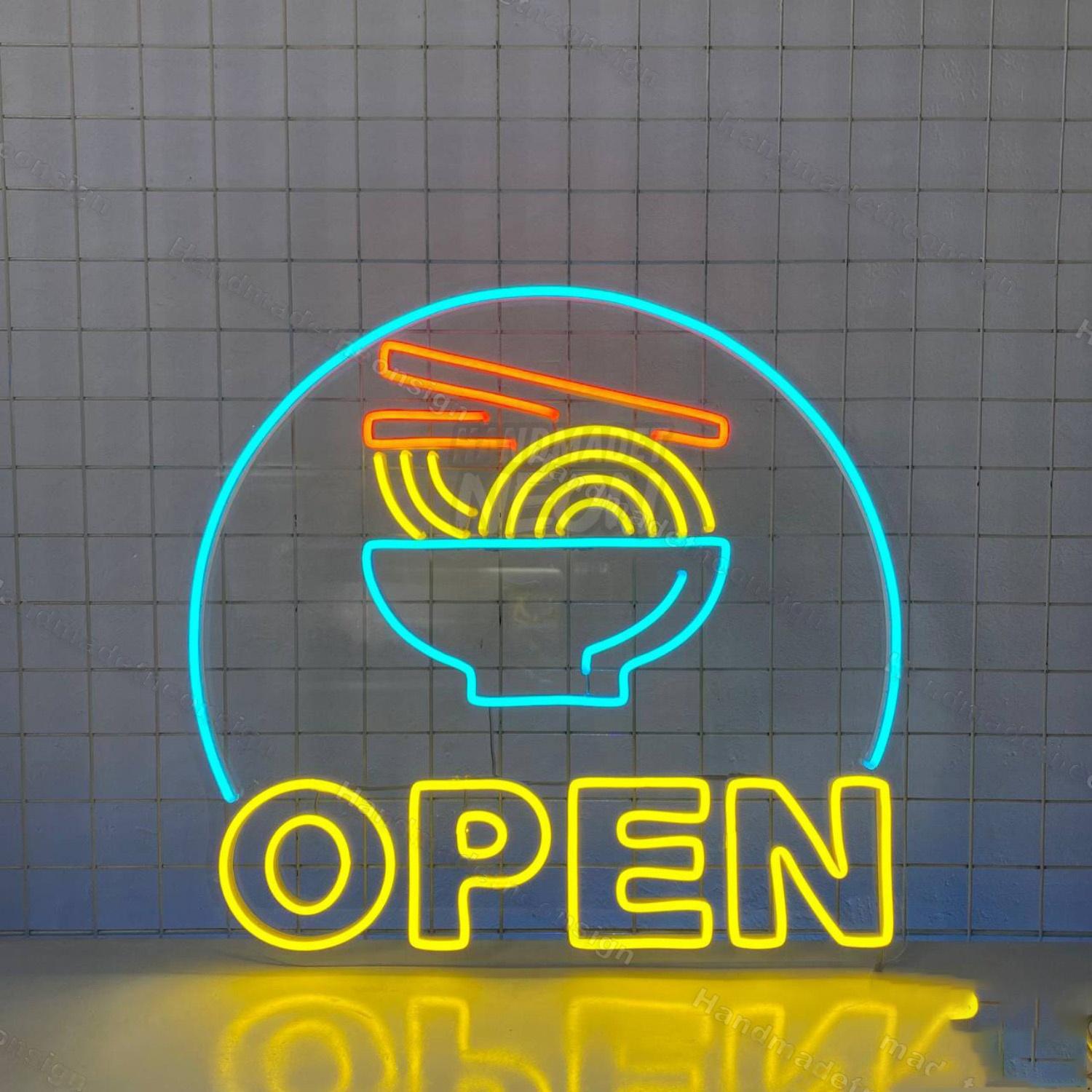 Open Ramen Led Neon Sign Japanese Noodles Led Neon Sign | Shineneon