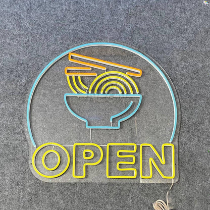 Open Ramen Led Neon Sign Japanese Noodles Led Neon Sign | Shineneon