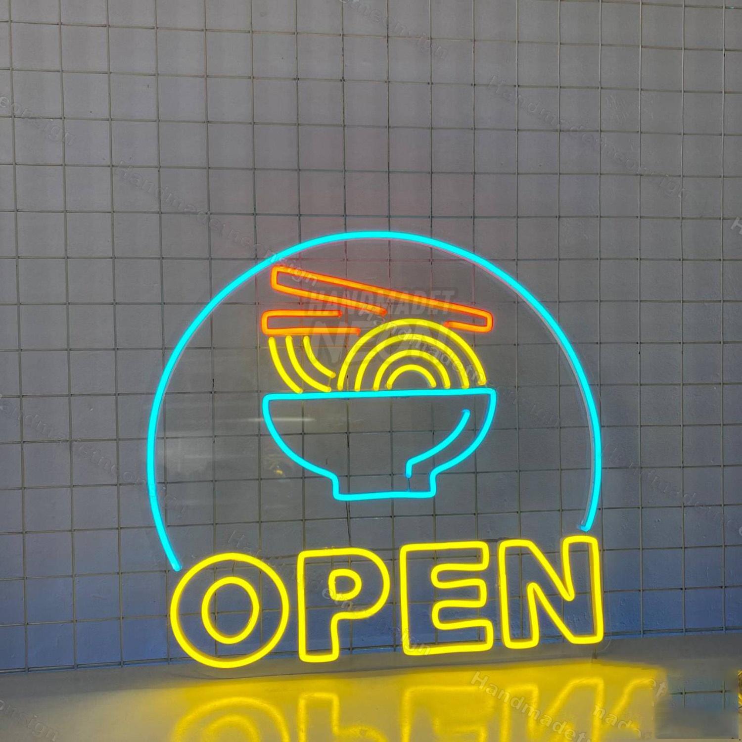 Open Ramen Led Neon Sign Japanese Noodles Led Neon Sign | Shineneon