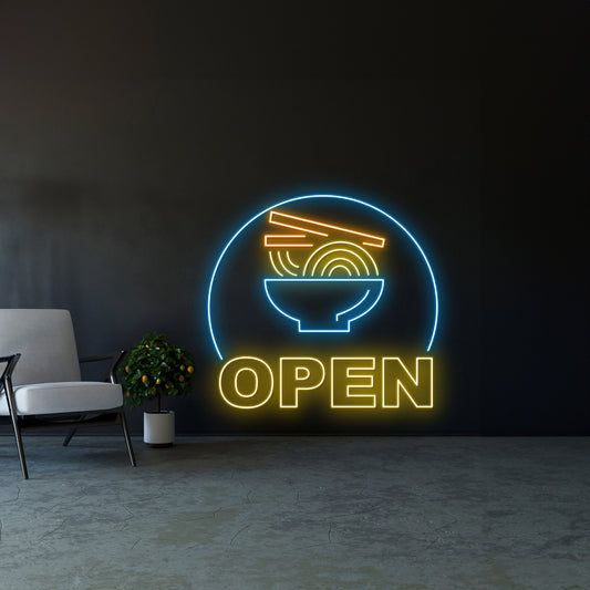 Open Ramen Neon Sign