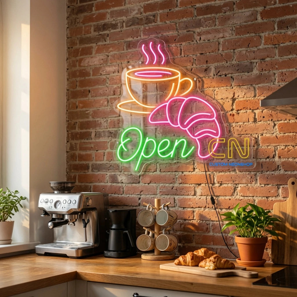 Open Room Decor LED Neon Sign - 03 Real Lifestyle Scene