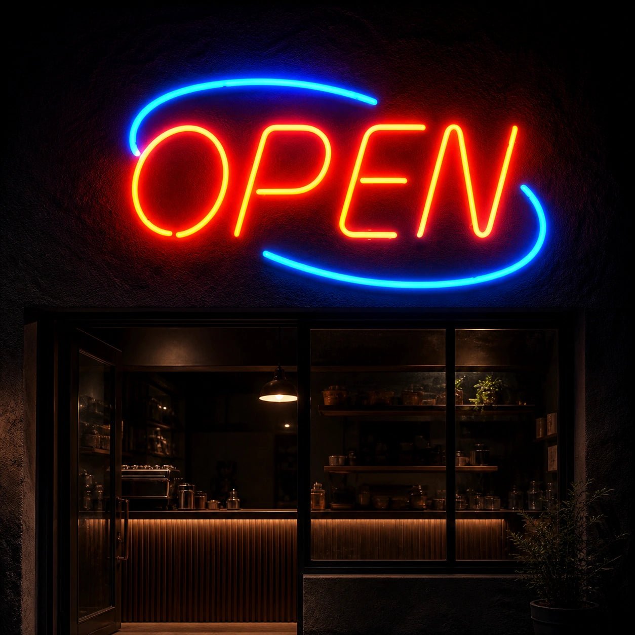 Open Room Decor LED Neon Sign Garage Man Cave Neon Sign - Shineneon