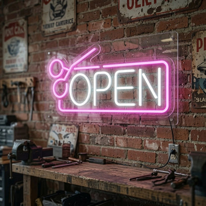 Open Shop Wall Decor LED Neon Sign - 03 Real Lifestyle Scene