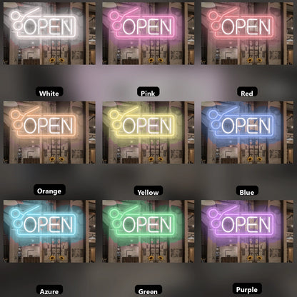 Open Shop Wall Decor LED Neon Sign - 05 Color Grid